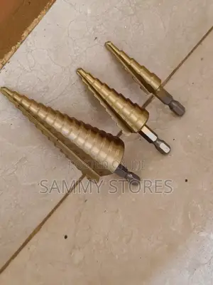 3-Piece HSS Titanium Step Drill Bit Set Cone Drill Bits for Metal