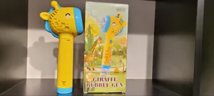 Electric Giraffe Bubble Blower Wand With Light