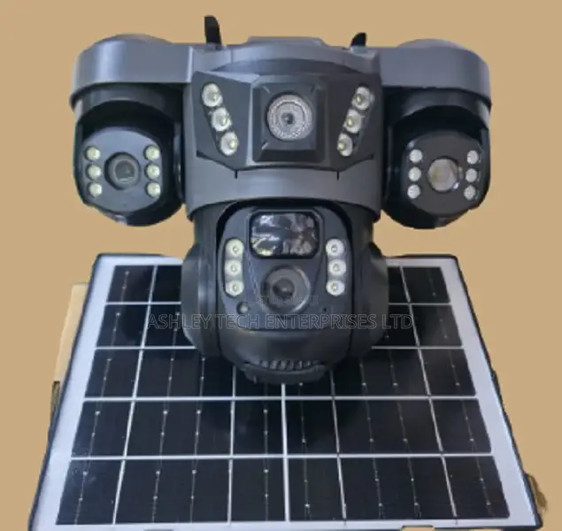 Solar Powered 4g With Sim Card Triple Lense Camera