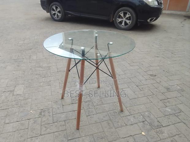 Clear Round Eames Table