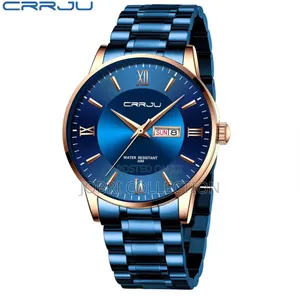 Crrju Day and Date Display Gents Watch