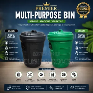 60litre Premier Black Dustbin-B