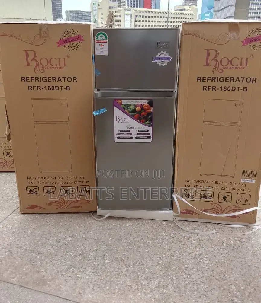 Roch 128l Double Door Refrigerator – RFR-160dt-B