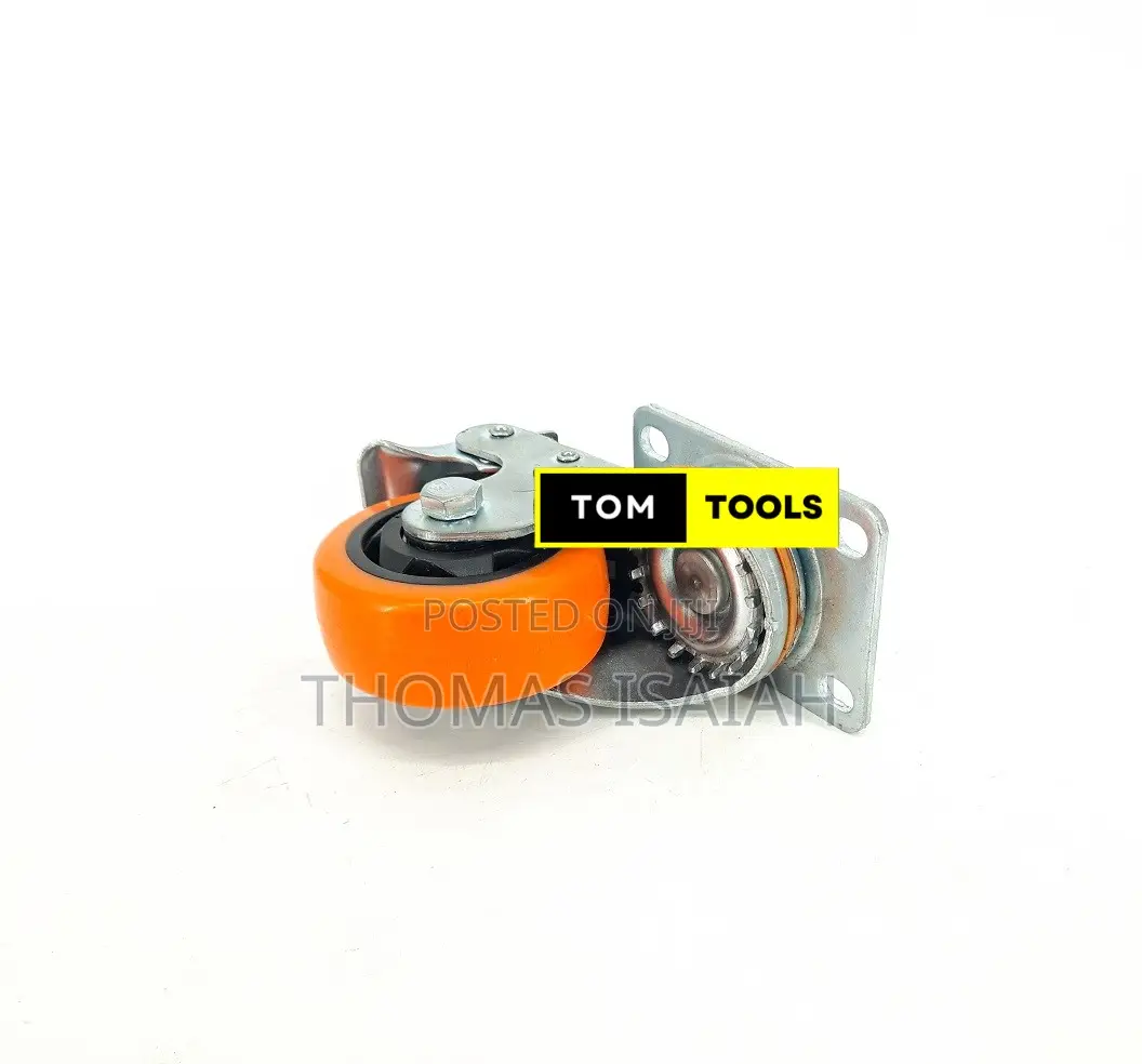 4pcs 3 Inch 75mm Swivel Plate PVC Braking Caster Wheels