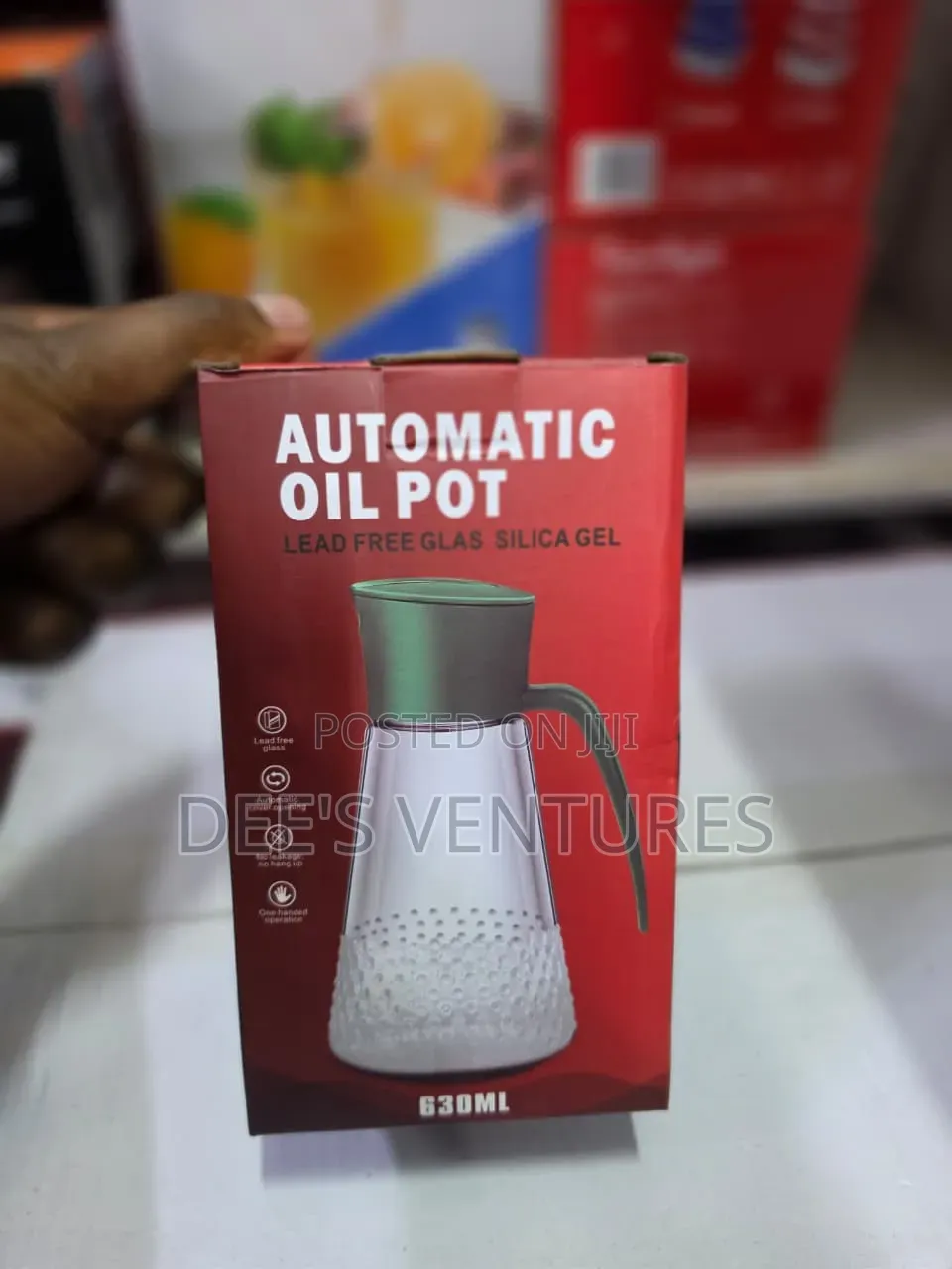 630ml Automatic Glass Oil Dispenser Bottle