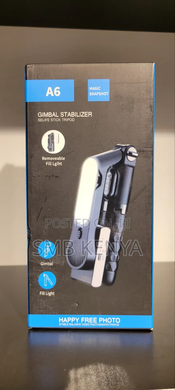 Flexible Single Axis Gimbal Stabilizer Portable Handheld With Light