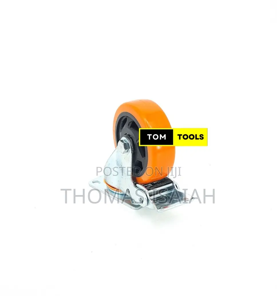 4pcs 4 Inch Swivel Plate PVC Braking Caster Wheels
