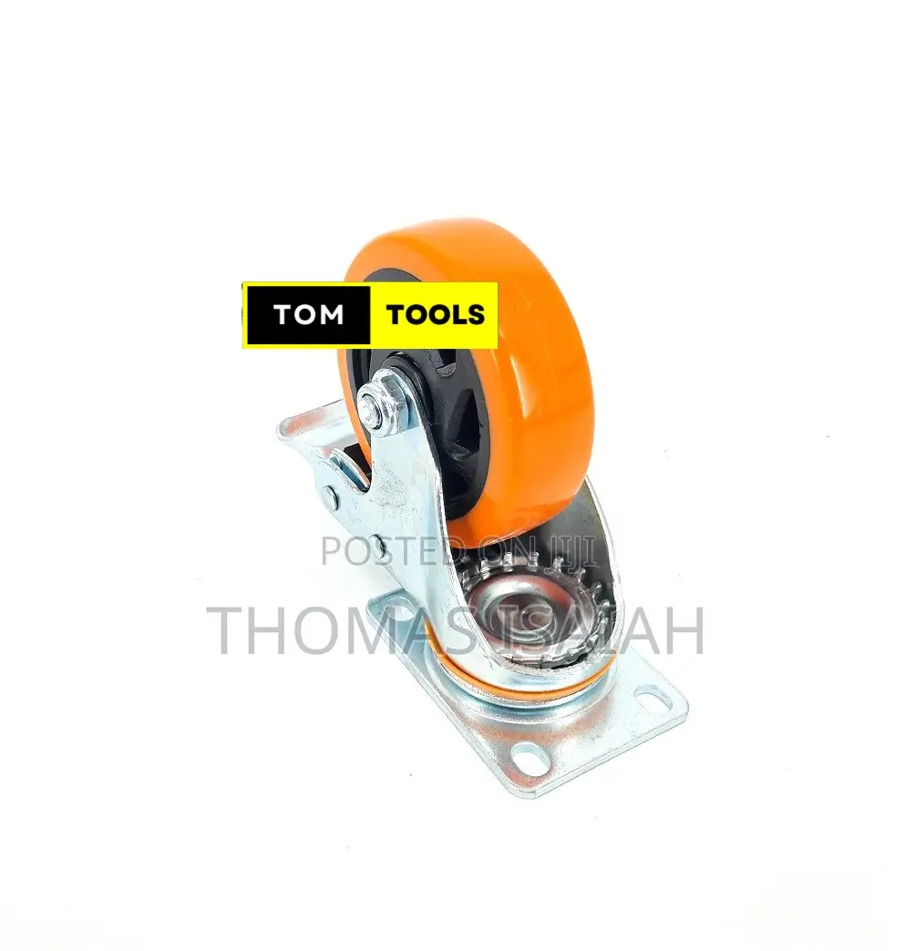 4pcs 4 Inch Swivel Plate PVC Braking Caster Wheels
