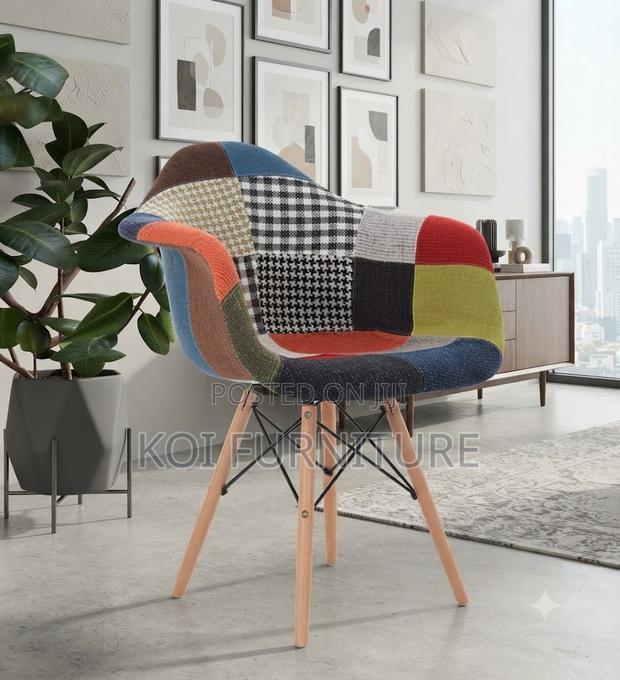 Dining Chairs; Multicolored Modern Eames Dining Chairs