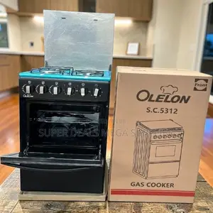 Compact Free Standing 4 Gas Cooker Burner With Electric Oven
