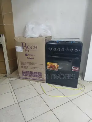 Roch 60x60 Black Standing Cooker – Glass Lid
