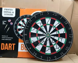 18 Inches Double Sided Flocked Dart Board Set | 6 Steel Tip Dart