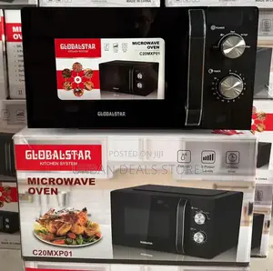 20 Litres Silver Globalstar Manual Microwave With Handles