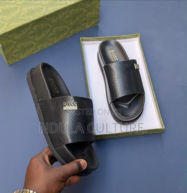 Boss Shishang Branded Slide Sandals - main view