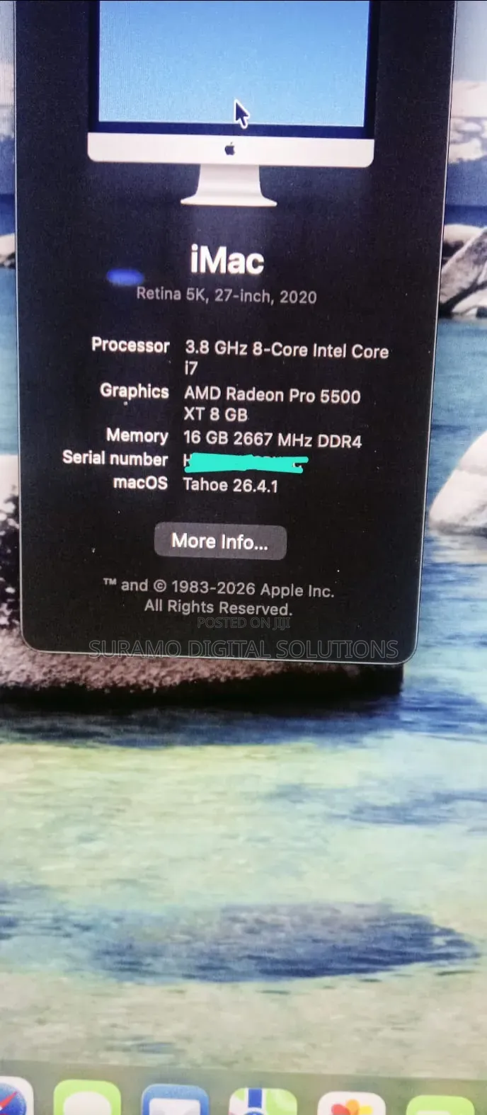 Desktop Computer Apple iMac 16GB Intel Core i7 SSD 512GB