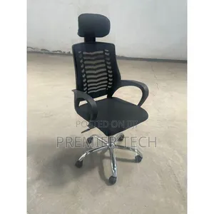 Secretarial Mesh Chair ~ Adjustable Headrest and Lumbar Support