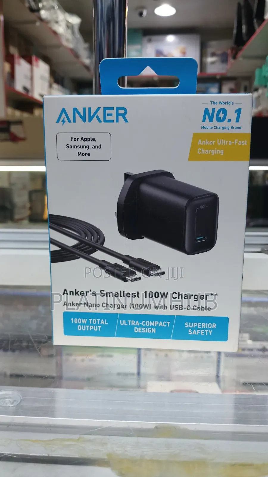 Anker's Smallest 100watts Charger With Usb-C Cable