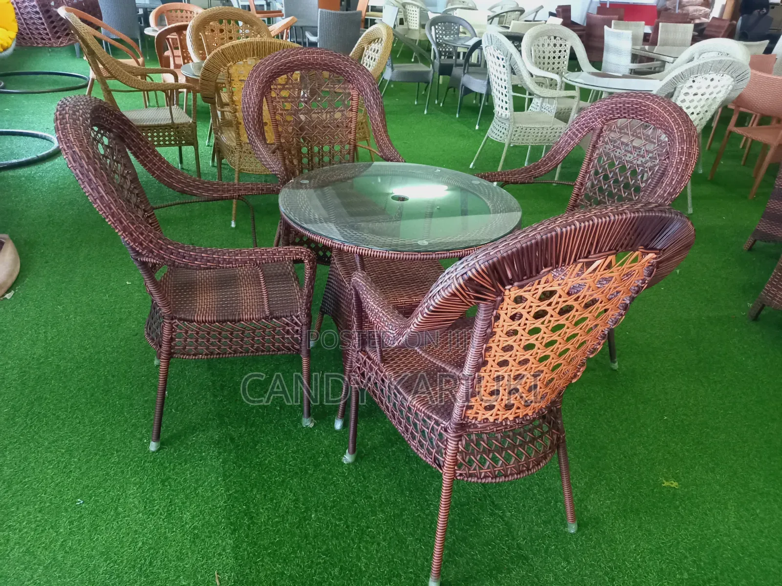 4 Seater Outdoor Rattan Bistro Set