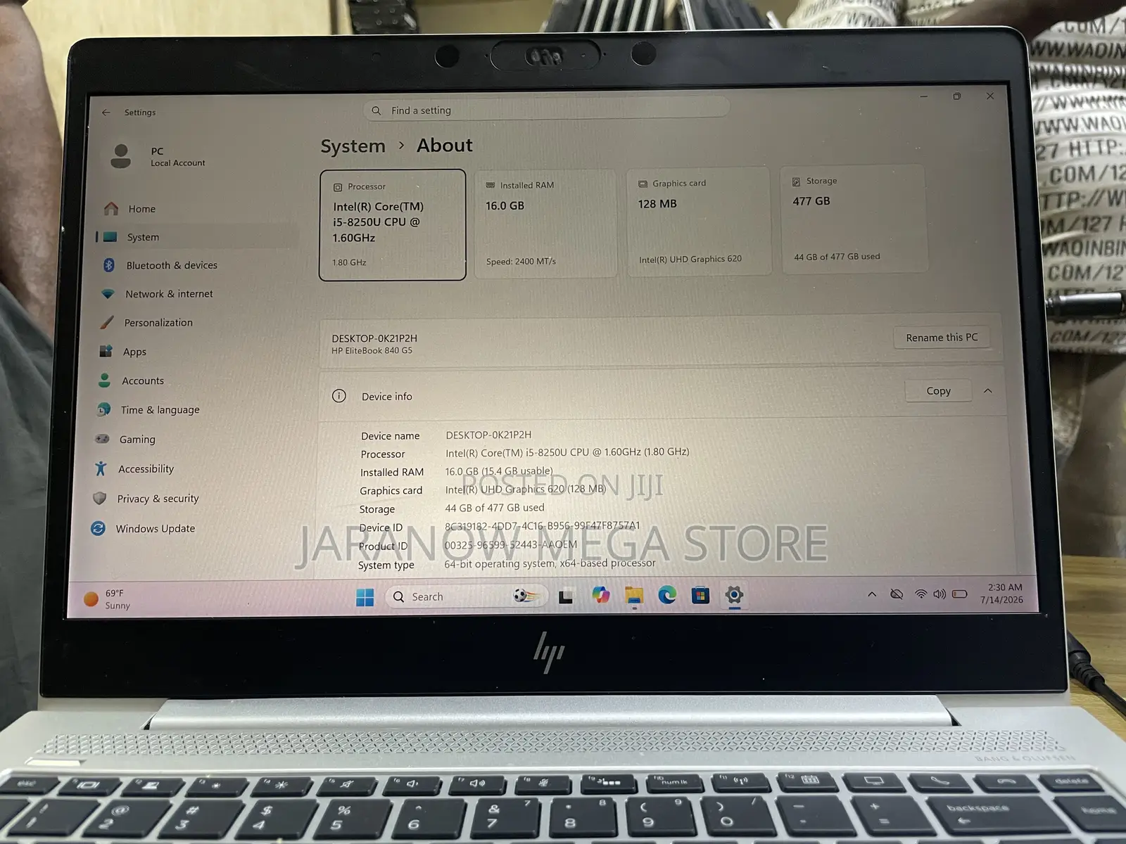 Laptop HP EliteBook 840 G5 16GB Intel Core i5 SSD 512GB