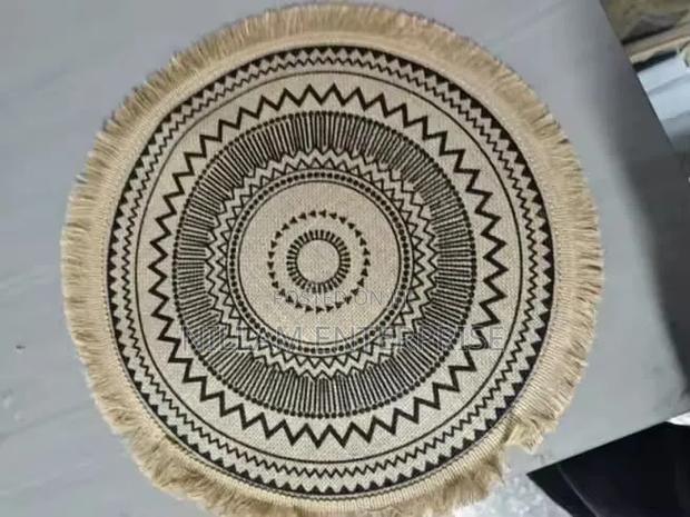 Round Woven Jute Table Mats 6pcs - thumbnail 2