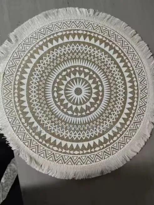 Round Woven Jute Table Mats 6pcs - thumbnail 3