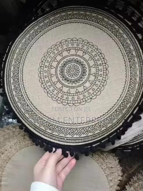Round Woven Jute Table Mats 6pcs - thumbnail 4