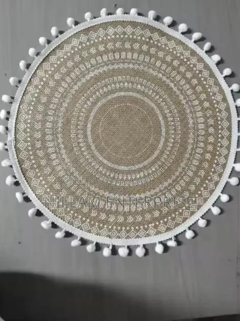 Round Woven Jute Table Mats 6pcs - thumbnail 5