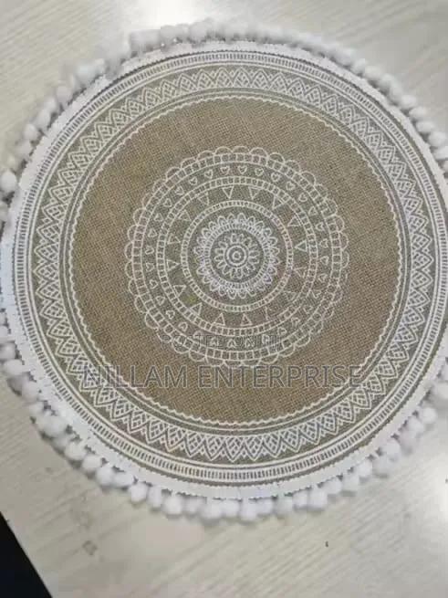 Round Woven Jute Table Mats 6pcs - thumbnail 6