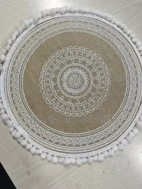 Round Woven Jute Table Mats 6pcs