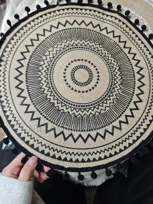 Round Woven Jute Table Mats 6pcs - thumbnail 7