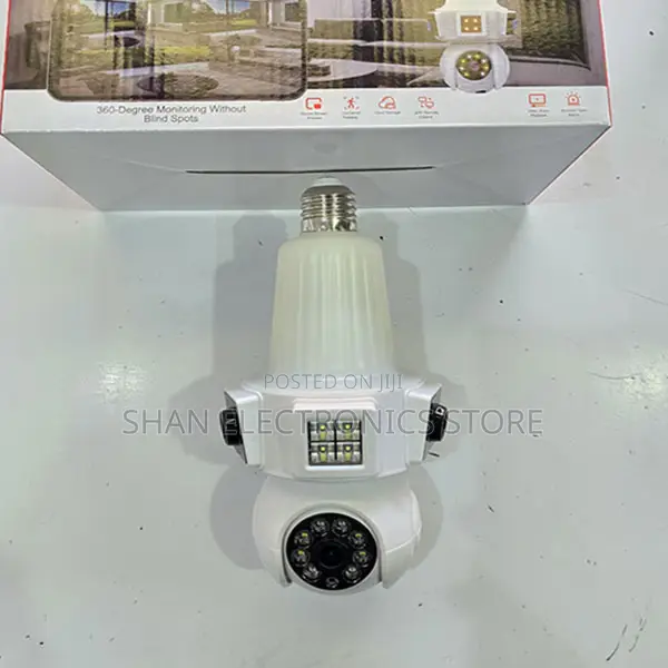 Ip67 V380 Wireless Bulb Camera E33 3lens Wifi Cam CCTV 360°