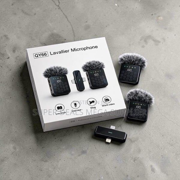 High Sensitivity 3 in 1 Dual Mics Wireless Lavalier Microphone