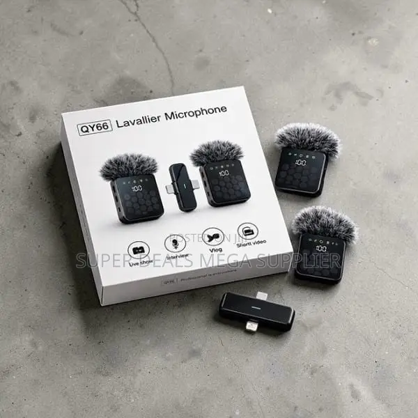 High Sensitivity 3 in 1 Dual Mics Wireless Lavalier Microphone