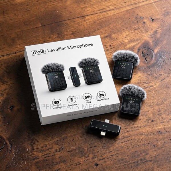 Type C Connector 3 in 1 Dual Mics Wireless Lavalier Microphone