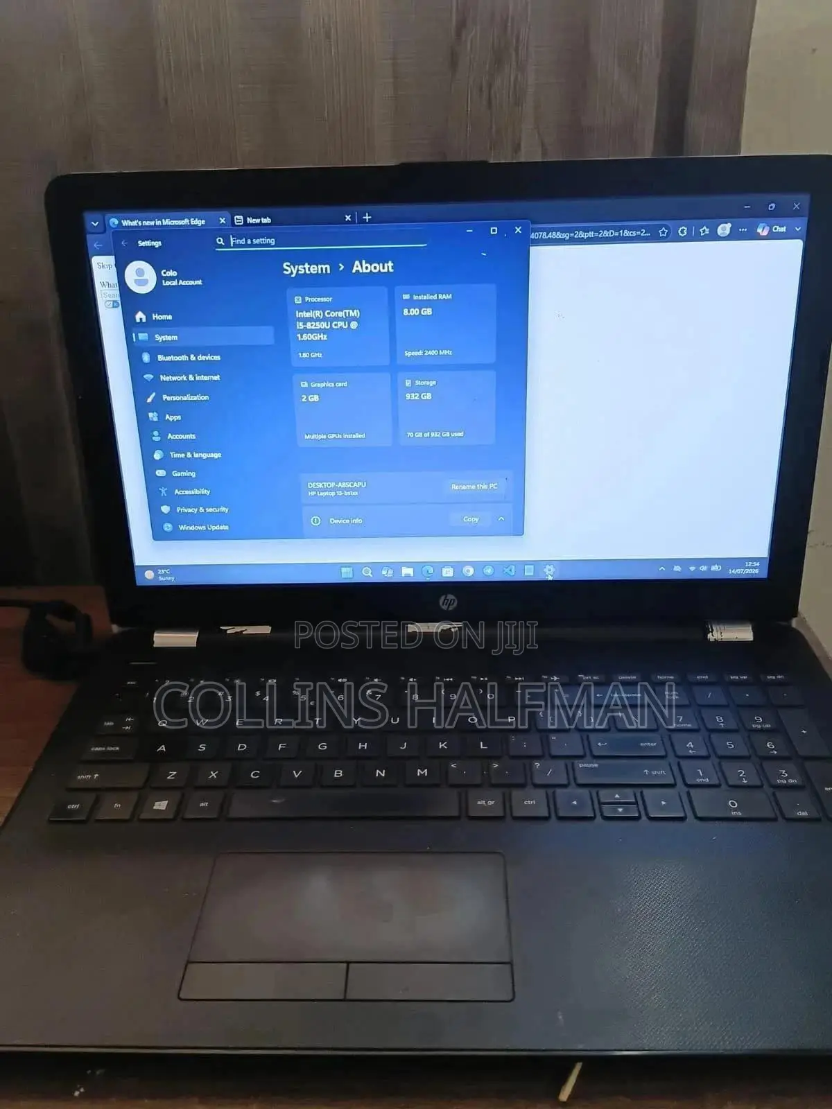 Laptop HP 15s 8GB Intel Core i5 HDD 1T