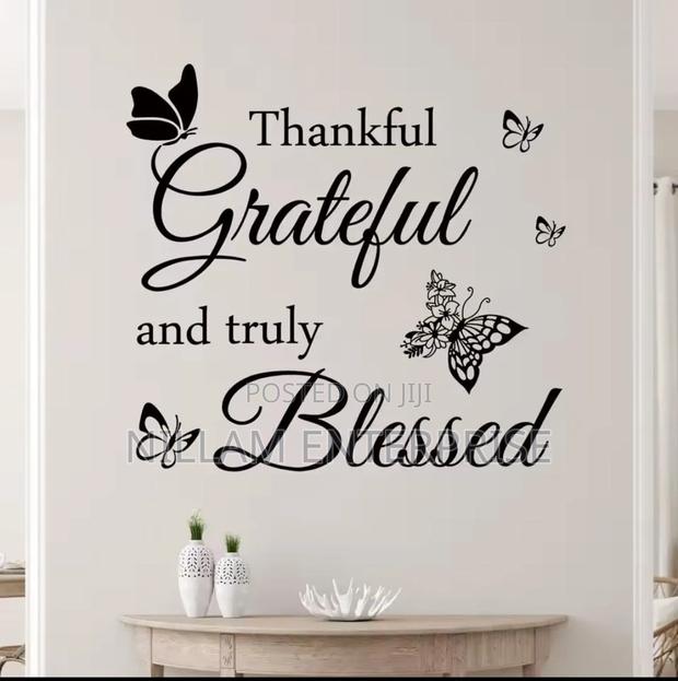 Diy Peel Stick Diy Simple Wall Stickers Thankful,Grateful Blessed ) - thumbnail 3