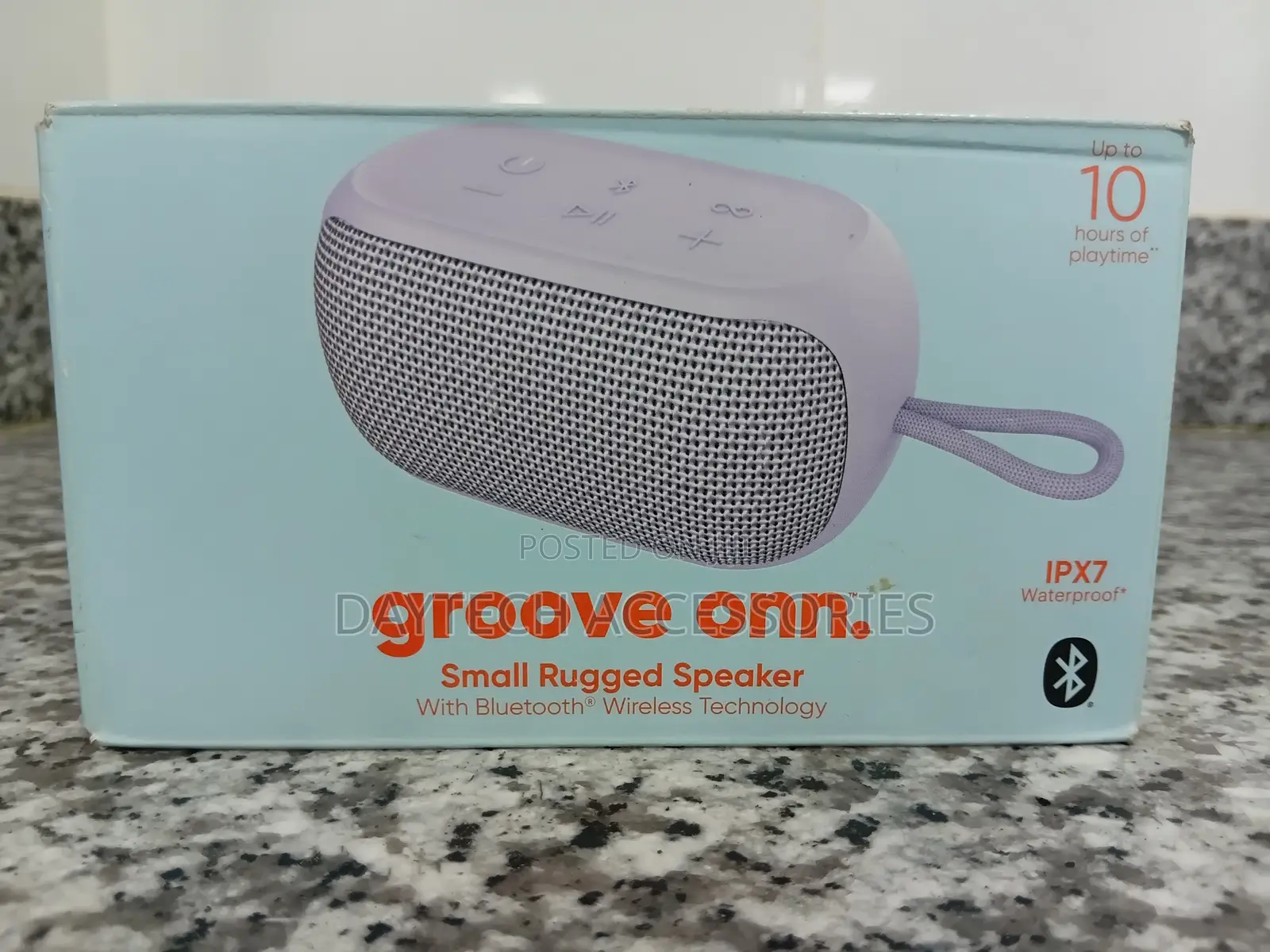 This Is an Onn. Groove Small Rugged Speaker
