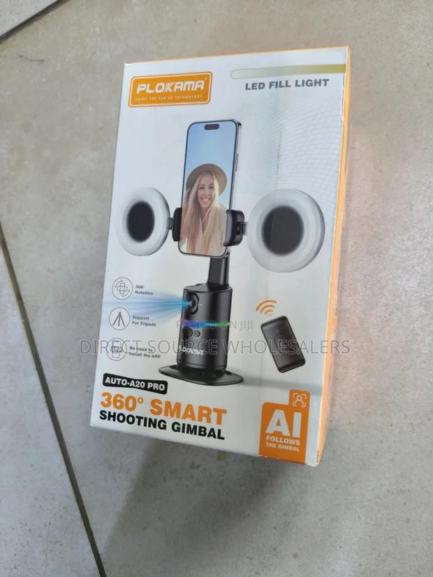 Plokama Ai Auto Face Tracking Gimbal With Led Fill Light