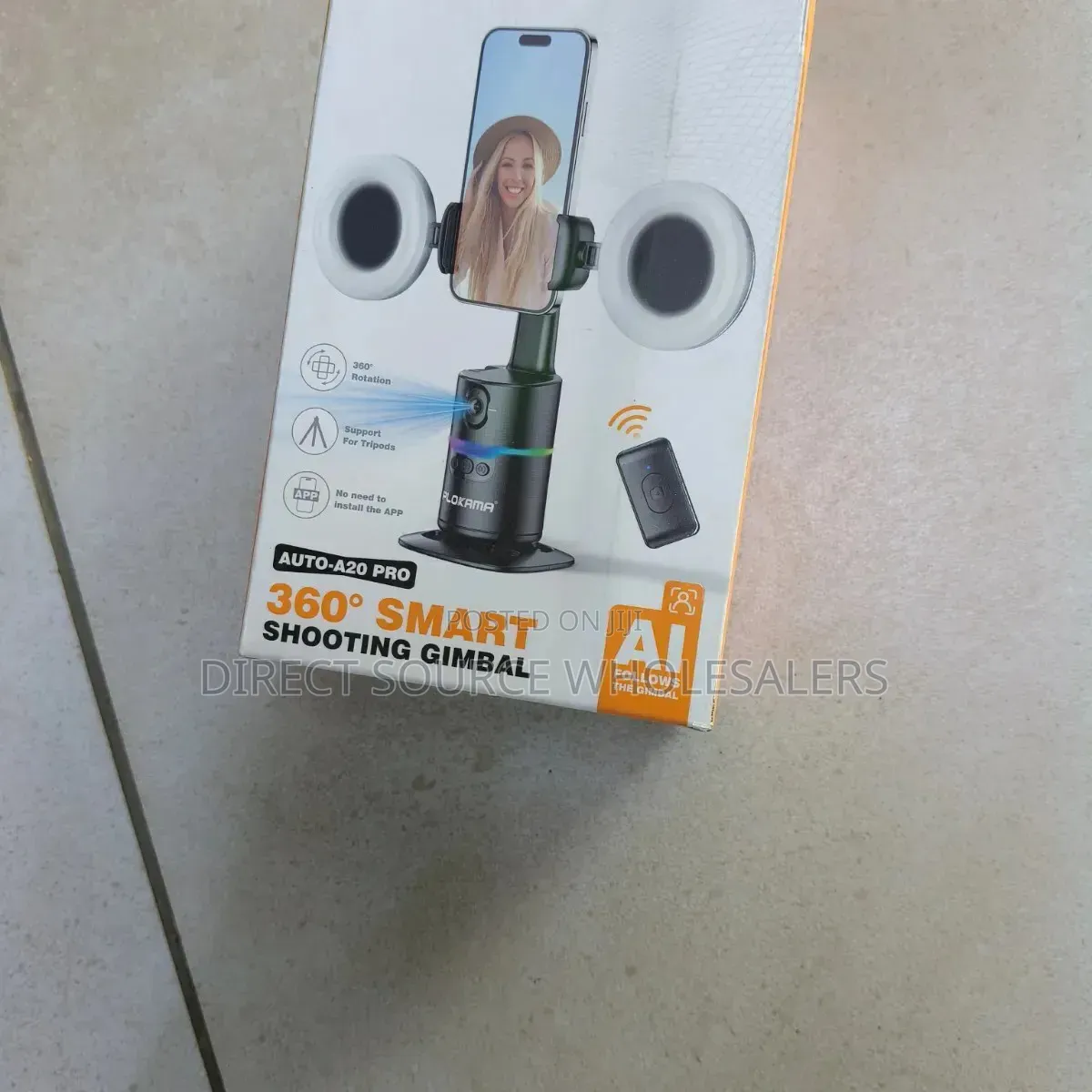 Plokama Ai Auto Face Tracking Gimbal With Led Fill Light