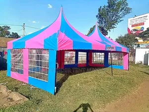 100 Seater Pyramid. Sky Blue-Pink
