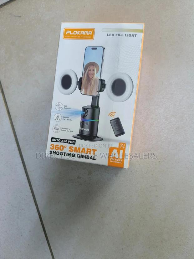 Plokama 360° Ai Shooting Gimbal With Led Selfie Light - thumbnail 2