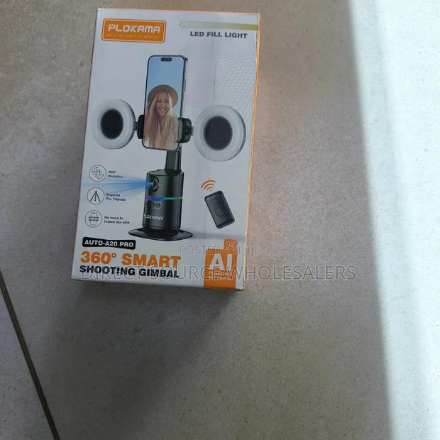 Plokama 360° Ai Shooting Gimbal With Led Selfie Light - thumbnail 3