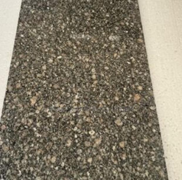 Polished Dark Eldo Granite Slab – 8 × 2 Feet
