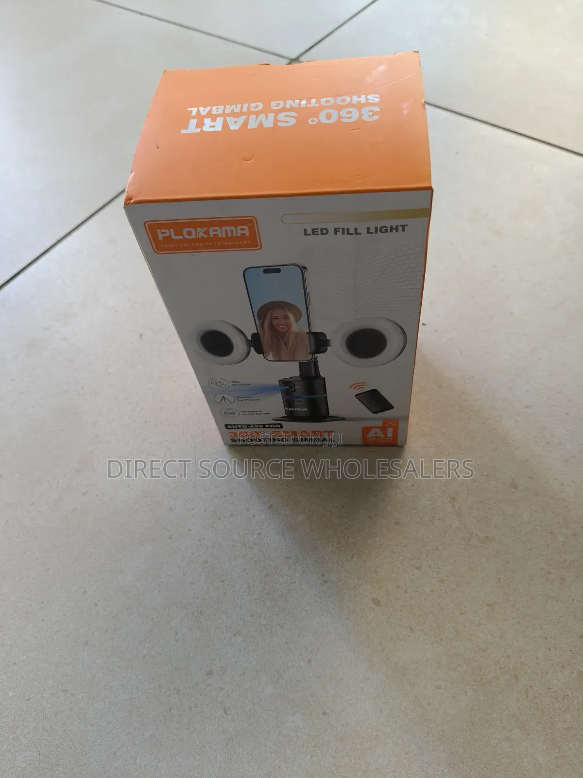 Plokama Ai Face Tracking Phone Holder With Led Light
