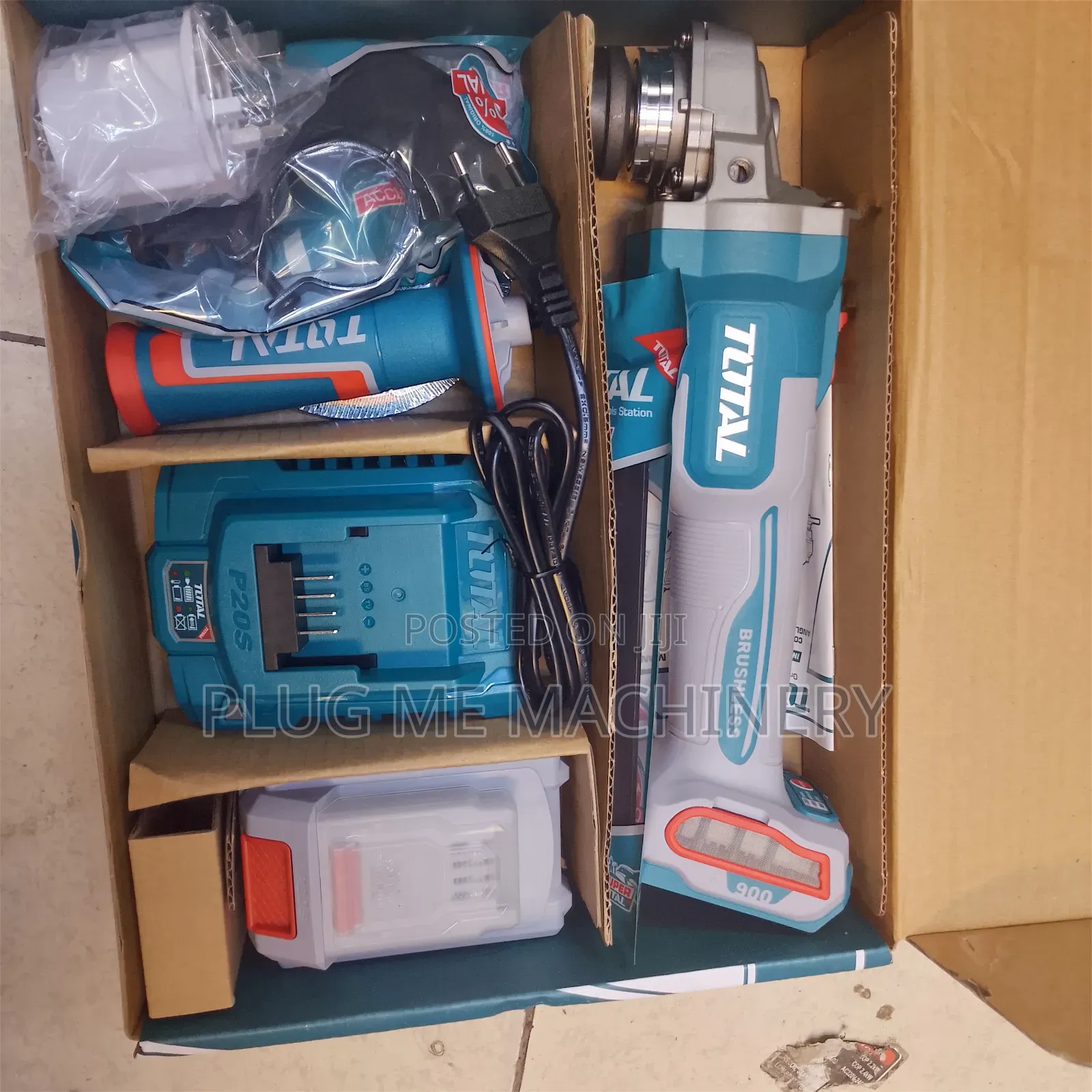 Heavy Duty Total Cordless Agrinder / New 20v With 2 Batteries Grinder