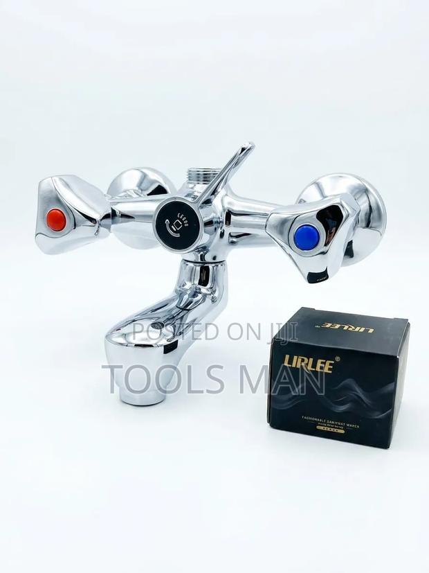 Lirlee Chrome Wall Mounted Hot and Cold Shower Mixer Tap.