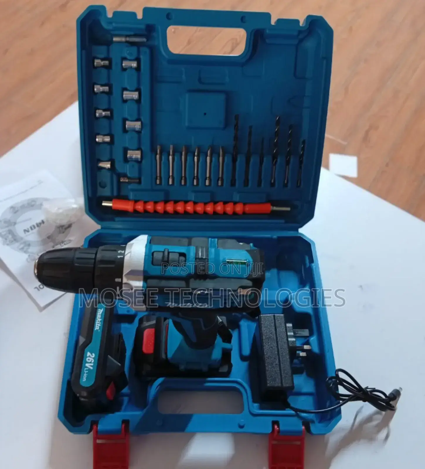Heavy-Duty 26v Lithium Cordless Drill Combo Kit
