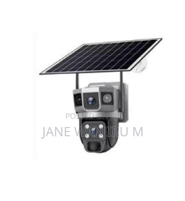'' Smart Wifi Dual-Lens Solar Security Camera With Night Vision