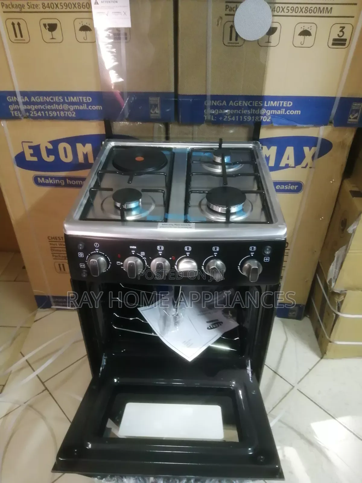50cm*55cm 3gas+1electric Plate Standing Cooker