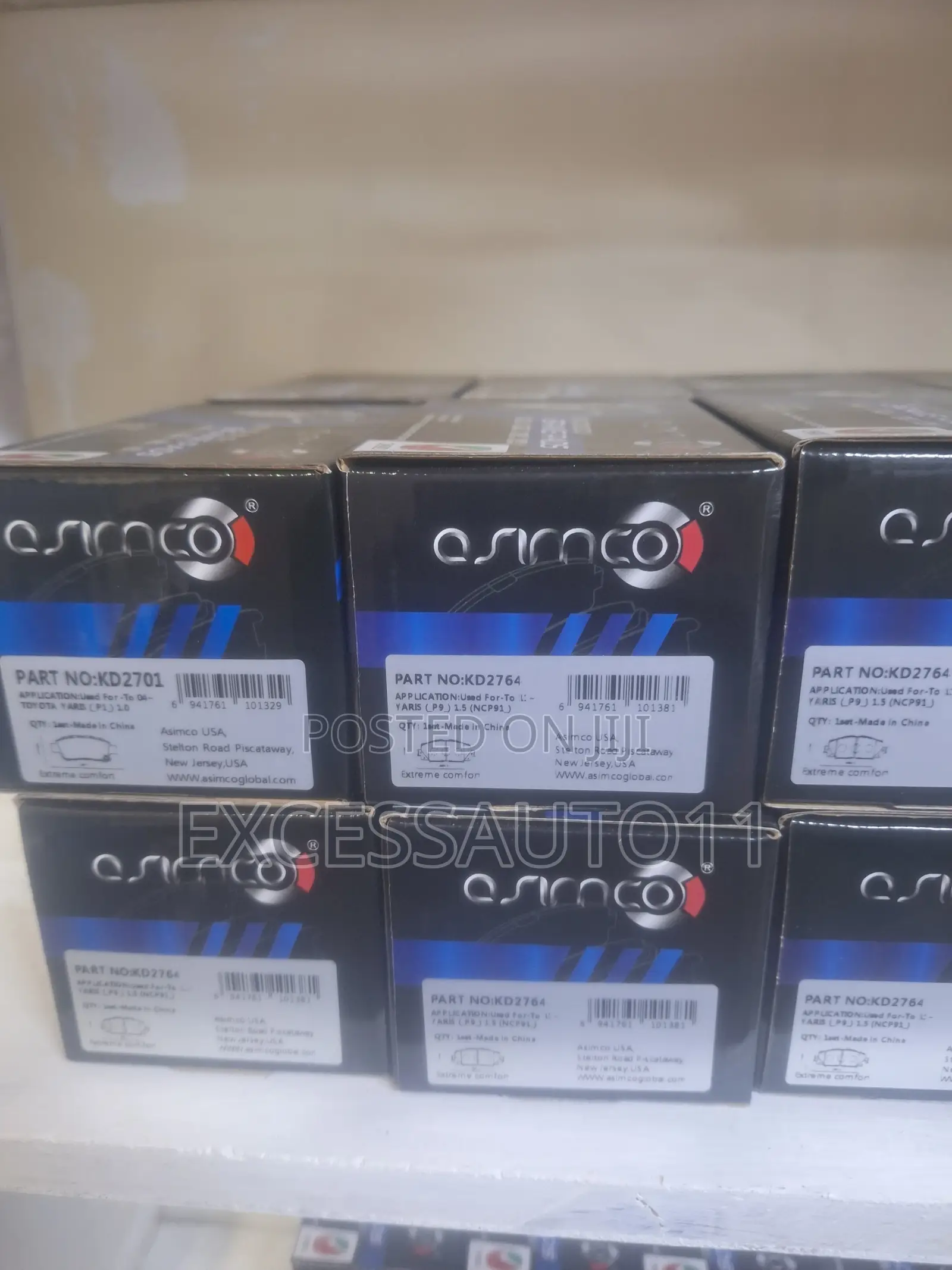 Asimco Kd 2764 ,Brake Pad Belta,Vitz New, Axio